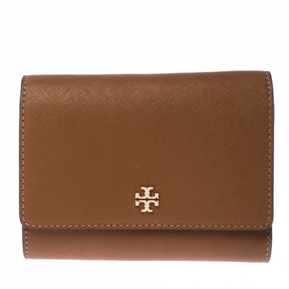 Tory Burch Brown Leather Medium Robinson Wallet